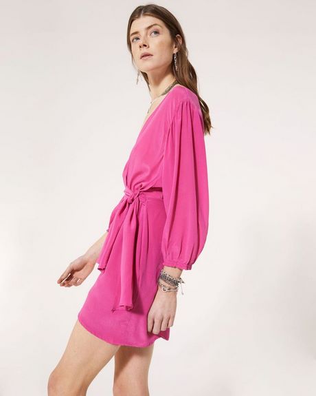 Robe rose fushia femme