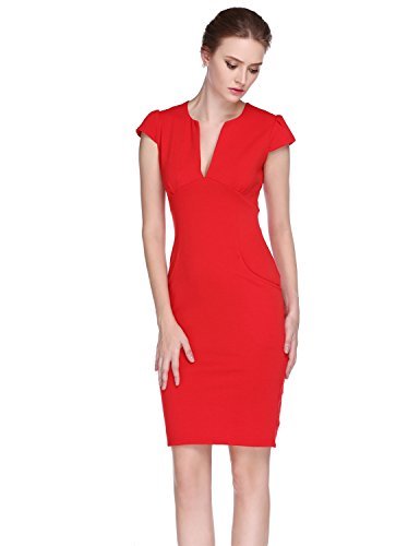 Robe rouge courte femme