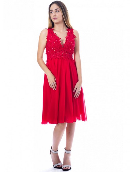 Robe rouge courte femme