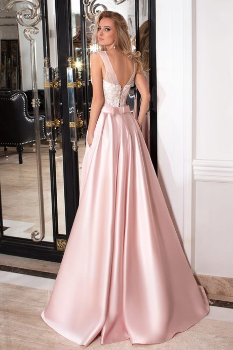 Robe soire rose